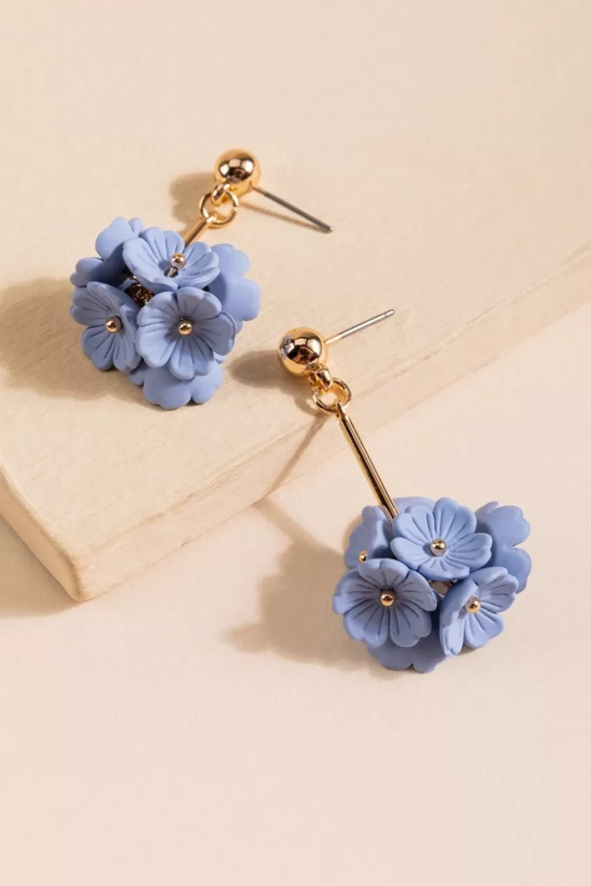 Francesca's Zoe Blossom Cluster Drop Earrings